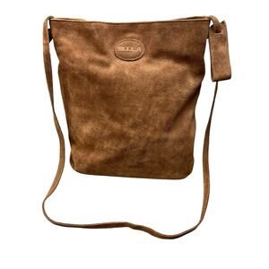 M.I.L.A Light Brown Suede Shoulder Bag/Crossbody Purse Los Angeles